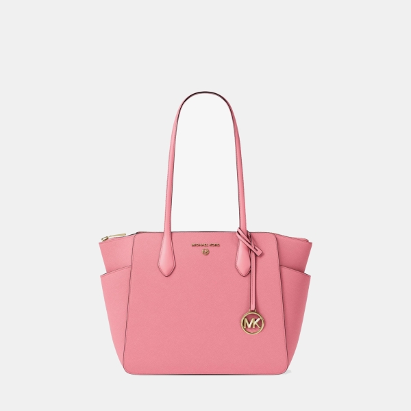 Michael Kors Outlet Marilyn Medium Saffiano Leather Tote Bag - CARNATION