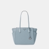 Michael Kors Outlet Marilyn Medium Saffiano Leather Tote Bag - PALE OCEAN