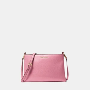 Michael Kors Outlet Trisha Medium Pebbled Leather Crossbody Bag