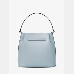 Michael Kors Outlet Carson Medium Pebbled Leather Convertible Bucket Crossbody Bag - PALE OCEAN - Image 6