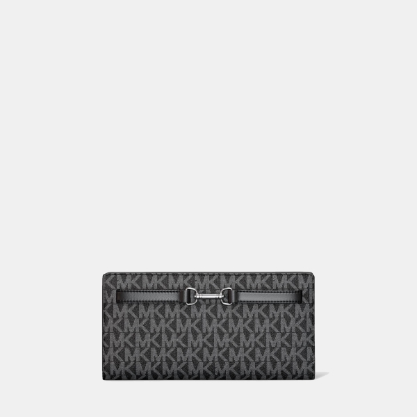 Michael Kors Outlet Carson Large Signature Logo Wallet