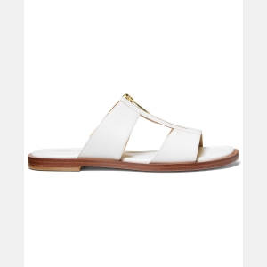 Michael Kors Women's Berkley Slip-On Flat Sandals - Optic White Leather - Image 3