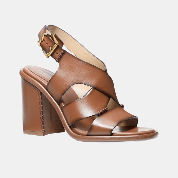 Michael Kors MICHAEL Women's Raven Buckle Block Heel Sandals