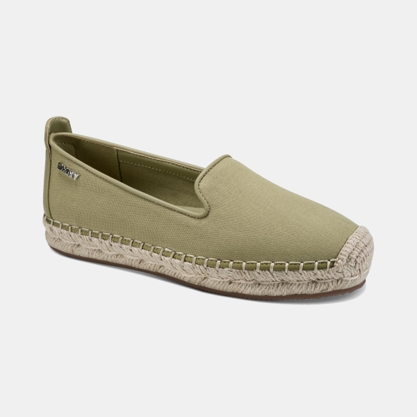 DKNY Women's Mallandra Slip-On Espadrille Flats - Olive Green