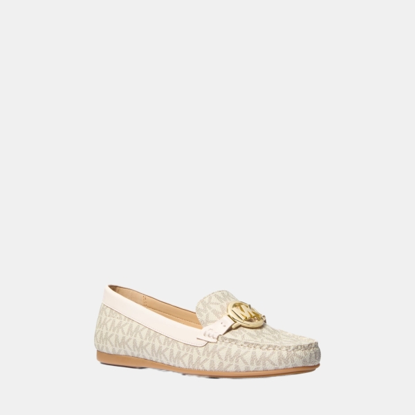 Michael Kors Outlet Fulton Signature Logo Moccasin - VANILLA