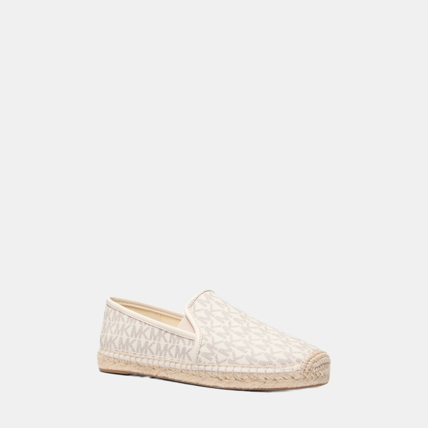 Michael Kors Outlet Hastings Signature Logo Slip-On Espadrille - VANILLA