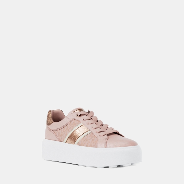 Michael Kors Outlet Romey Signature Logo Stripe Platform Sneaker - POWDER BLUSH