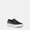 Michael Kors Outlet Teddi Signature Logo Slip-On Sneaker - BLACK