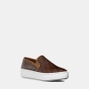 Michael Kors Outlet Teddi Signature Logo Slip-On Sneaker - BROWN/LUGGAGE