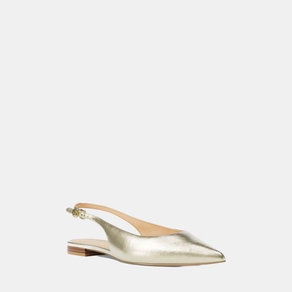 Michael Kors Outlet Amali Metallic Slingback Flat