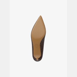 Michael Kors Outlet Alina Flex Signature Logo Kitten Heel Pump - BROWN - Image 7