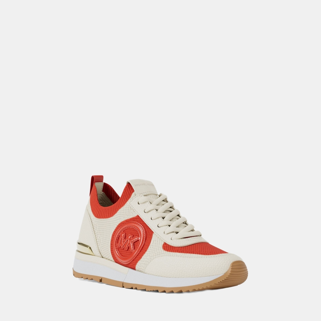 Michael Kors Outlet Jenkins Two-Tone Stretch Knit Trainer