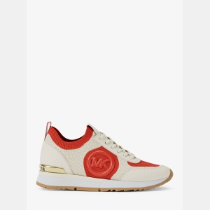 Michael Kors Outlet Jenkins Two-Tone Stretch Knit Trainer - DK SANGRIA - Image 3