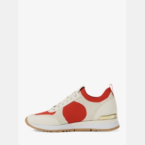 Michael Kors Outlet Jenkins Two-Tone Stretch Knit Trainer - DK SANGRIA - Image 4