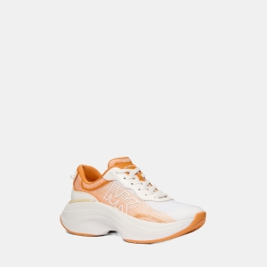 Michael Kors Outlet Athena Ombré Stretch Knit Trainer - RADIANT ORANGE