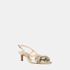 Michael Kors Outlet Callie Metallic Embellished Kitten Pump
