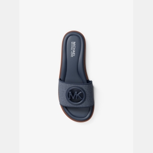 Michael Kors Outlet Carissa Denim Slide Sandal - Image 6