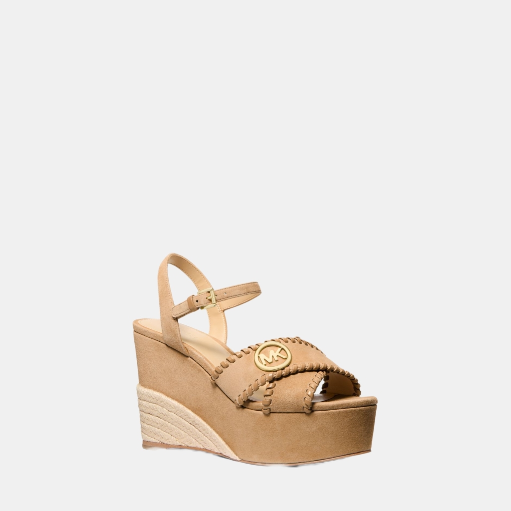Michael Kors Outlet Hannah Suede Platform Sandal