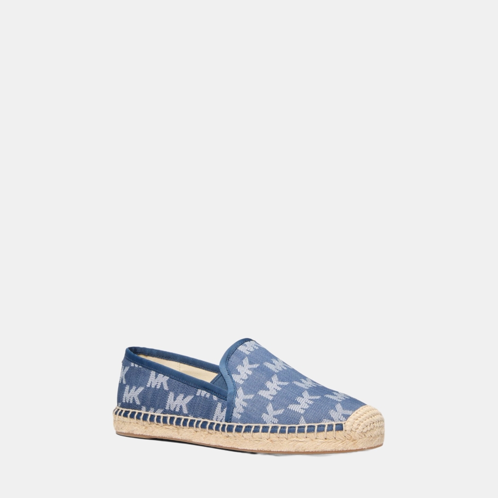 Michael Kors Outlet Hastings Logo Jacquard Espadrille - MEDIUM BLUE WASH
