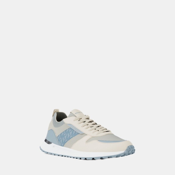 Michael Kors Outlet Jesse Mixed-Media Trainer - PALE OCEAN