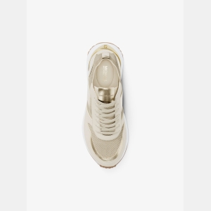 Michael Kors Outlet Jesse Metallic Stretch Knit Trainer - Image 6