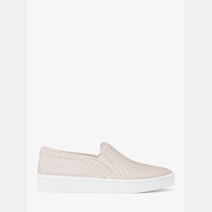 Michael Kors Outlet Keaton Perforated Slip On Sneaker - LT CREAM - Image 3