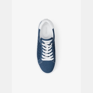 Michael Kors Outlet Romey Matelassé Denim Platform Sneaker - Image 6