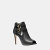 Michael Kors Outlet Blaze Open-Toe Ankle Boot - BLACK