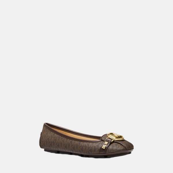 Michael Kors Outlet Fulton Studded Logo Moccasin - BROWN