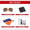 Ray-Ban Junior Kids' Aviator RJ9506S Aviator Sunglasses for Junior Kids' +BUNDLE with ACCESSORY EYEWEAR KIT - Arista / Brown Gradient Dark Brown - Image 3