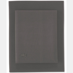 Lacoste Solid Cotton Percale 4-Pc. Sheet Sets - Dark Gray - Image 3