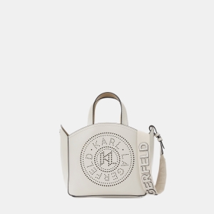 Karl Lagerfeld K/Circle perforated small tote bag