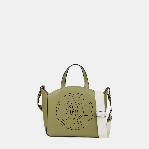 Karl Lagerfeld K/Circle perforated small tote bag