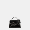 Karl Lagerfeld K/Signature small studded crossbody bag