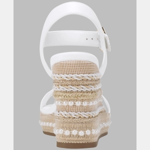 KARL LAGERFELD PARIS CALZONA WEDGE SANDAL - Brt White - Image 4