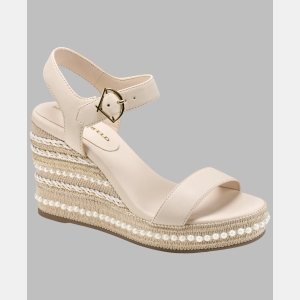 KARL LAGERFELD PARIS CALZONA WEDGE SANDAL - New Nude - Image 3