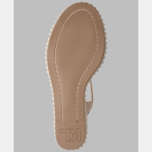 KARL LAGERFELD PARIS CALZONA WEDGE SANDAL - New Nude - Image 6