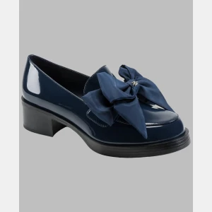 KARL LAGERFELD PARIS CAMILIA BOW LOAFER - New Navy - Image 3