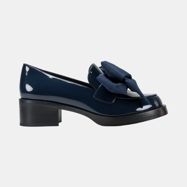KARL LAGERFELD PARIS CAMILIA BOW LOAFER - New Navy