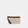 DKNY SARAH DUAL ZIP POUCH WRISTLET - Natural/Black