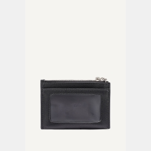 DKNY SARAH TOP ZIP CARD HOLDER - Black/Silver - Image 3