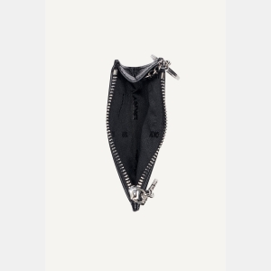 DKNY SARAH TOP ZIP CARD HOLDER - Black/Silver - Image 5