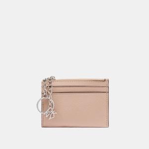 DKNY SARAH TOP ZIP CARD HOLDER - Cappuccino