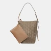 DKNY AVRIL LOGO BUCKET BAG - Chino/Cappuccino