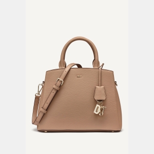 DKNY PAIGE SATCHEL - CAPPUCCINO