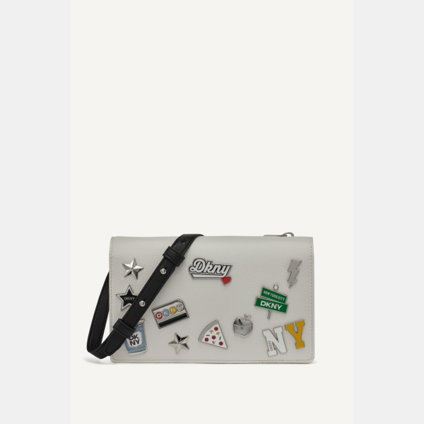 DKNY ETTA WALLET ON A STRING - MARSHMALLOW