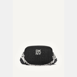DKNY LORENA CAMERA BAG - BLACK/SILVER