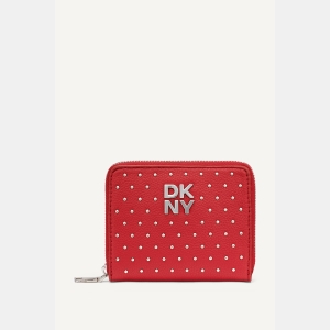 DKNY JENNY SMALL ZIP AROUND WALLET - Red