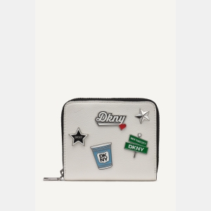 DKNY ETTA SMALL ZIP AROUND WALLET - White