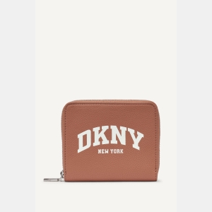 DKNY HADLEE SMALL ZIP AROUND WALLET - HOT COCOA